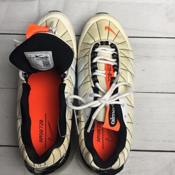 Nike Air Max Shoes Sail-White-Black-Hyper Orange 7 - Picture 9 of 9